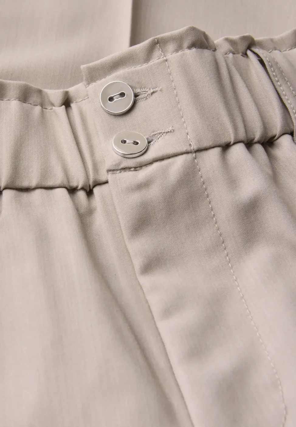 Melange-Look Paperbag Hose