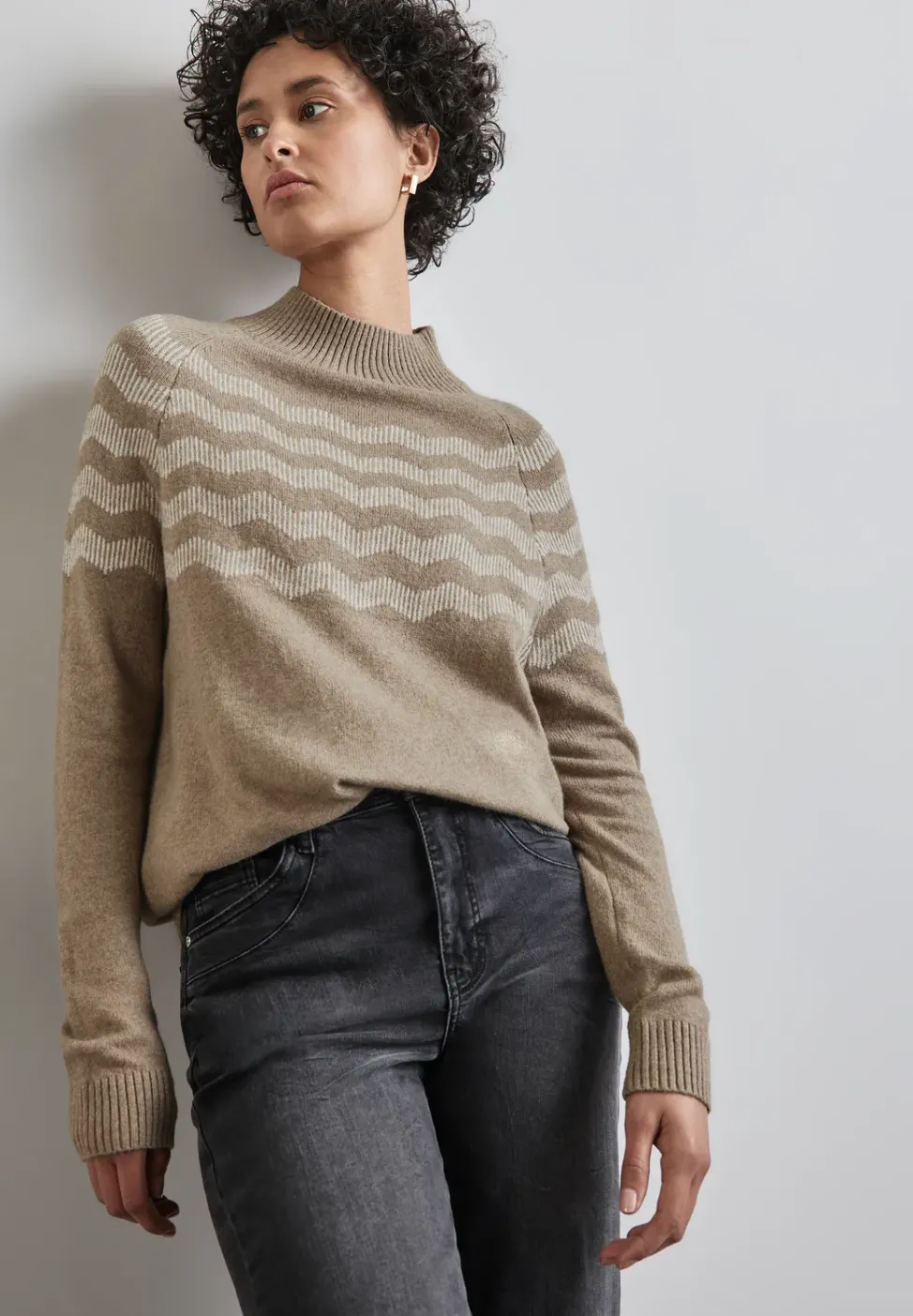 Melange-Look Pullover