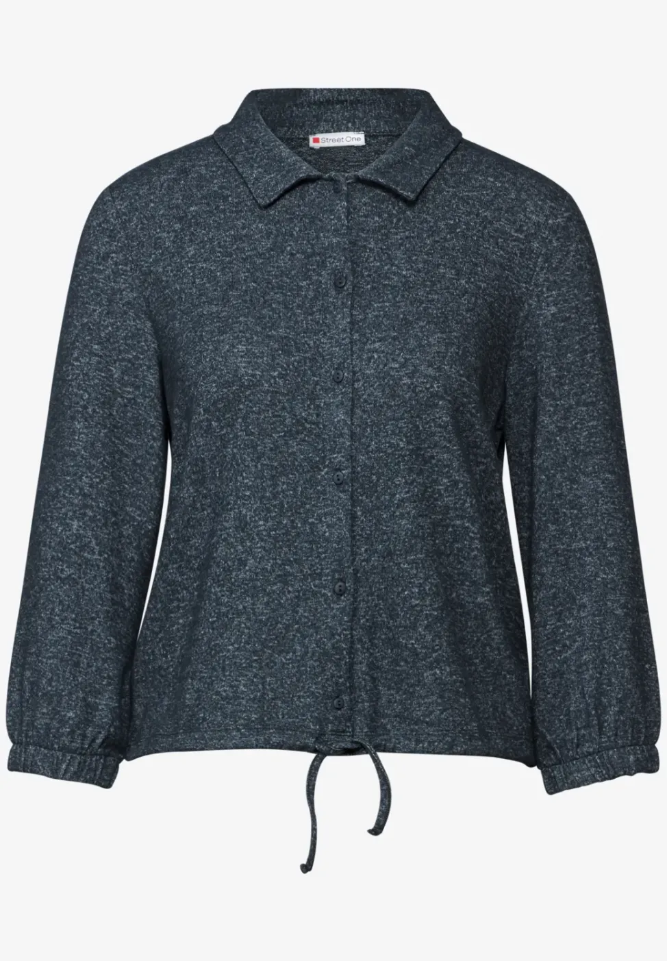 Melange-Look-Jacke