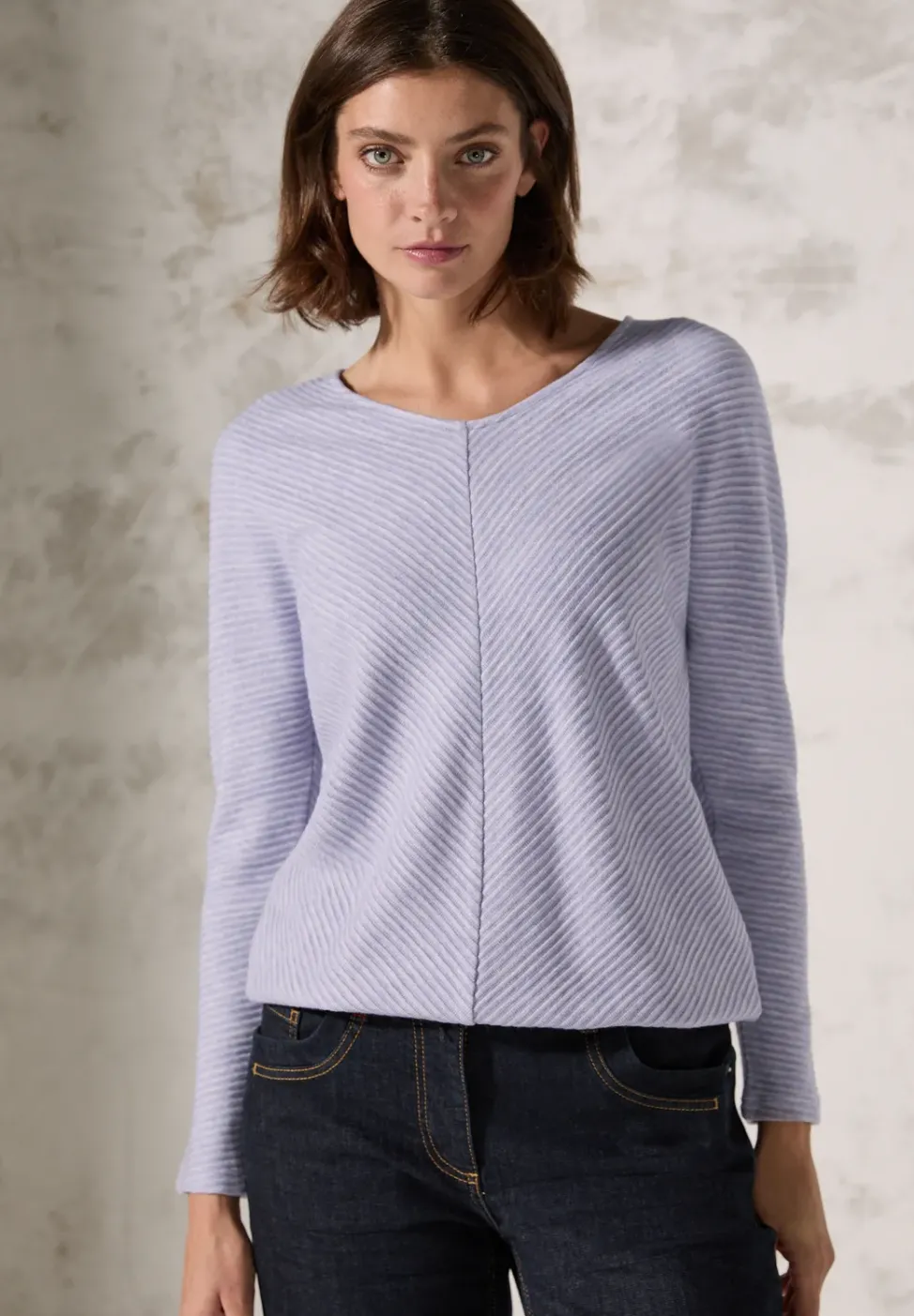 Melange-Look Ottoman Shirt
