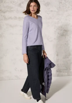Melange-Look Ottoman Shirt