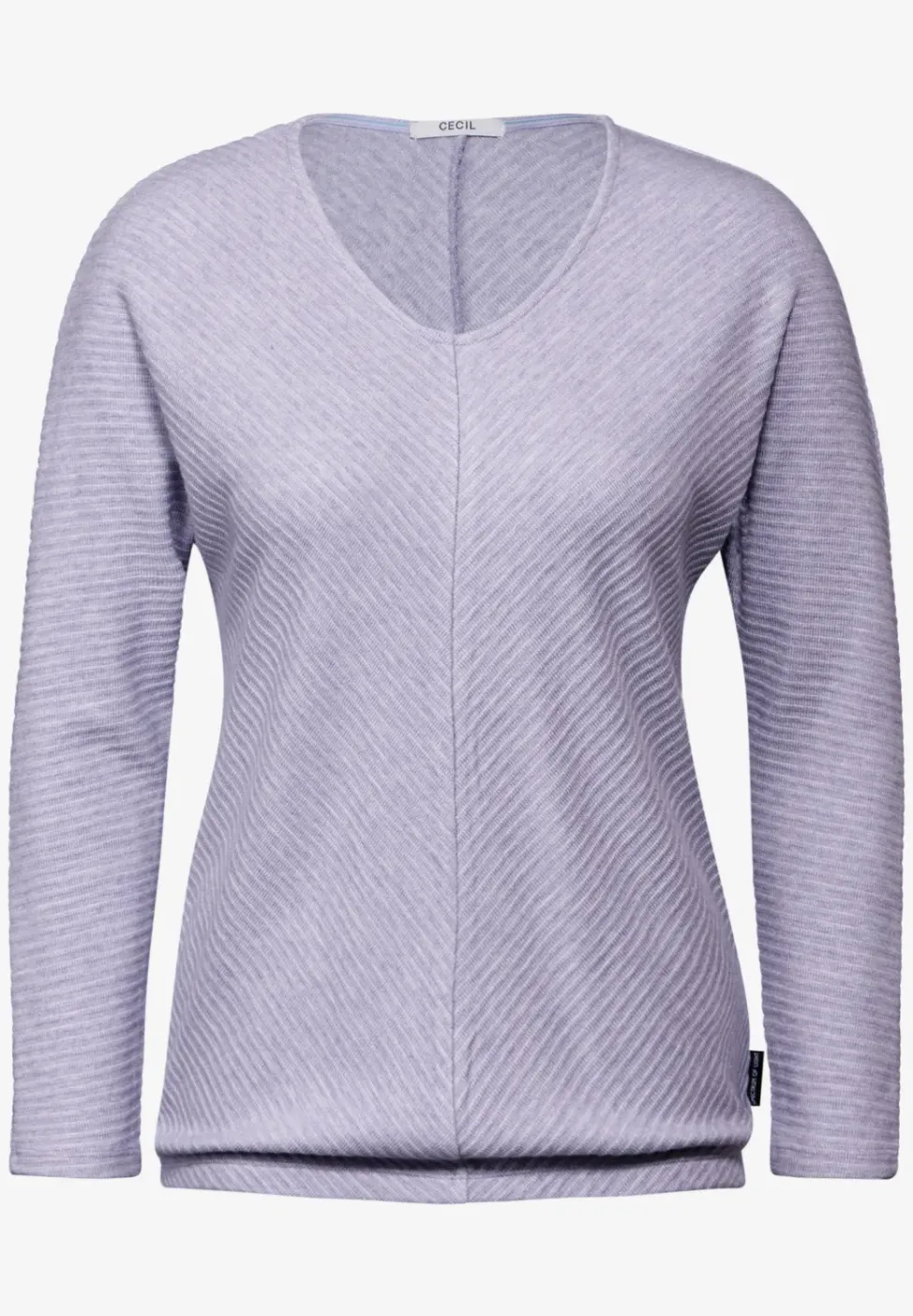 Melange-Look Ottoman Shirt