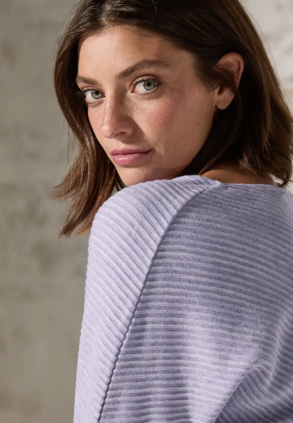 Melange-Look Ottoman Shirt