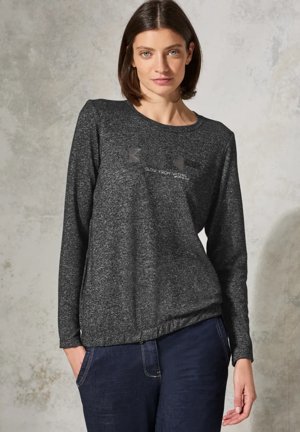 Melange-Look Shirt