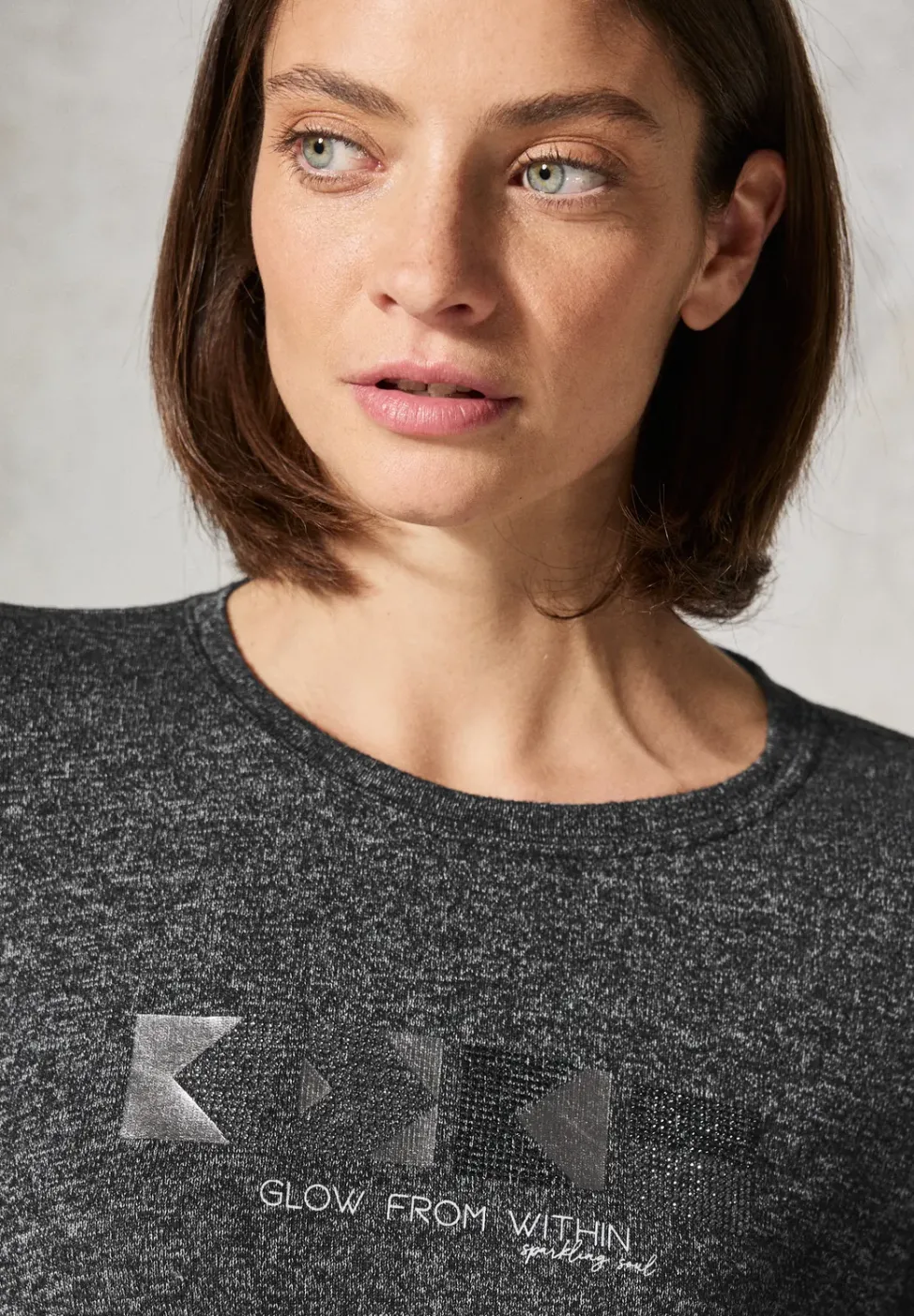 Melange-Look Shirt