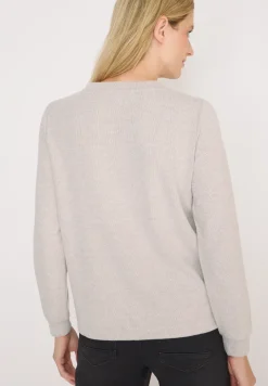 Melange Shirt mit Knöpfen