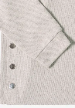 Melange Shirt mit Knöpfen