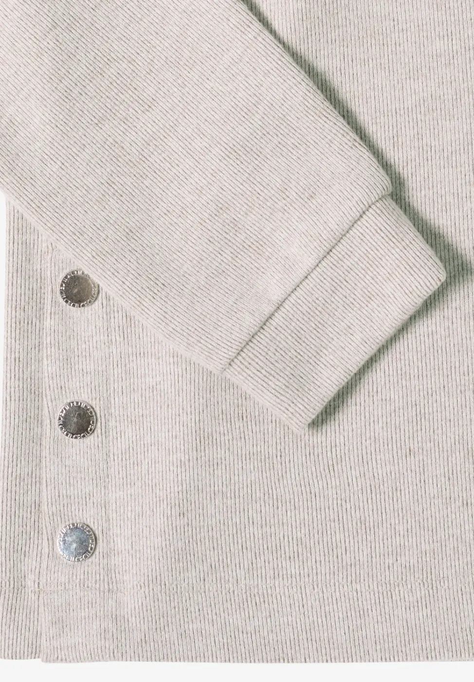 Melange Shirt mit Knöpfen