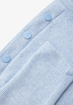 Melange-Shirt mit Knöpfen