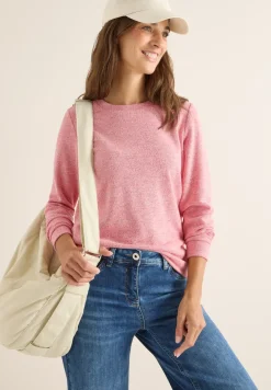 Melange Shirt mit Knöpfen