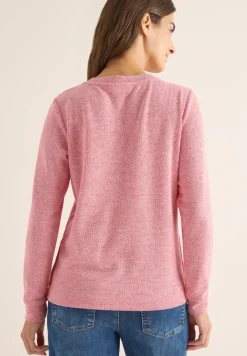Melange Shirt mit Knöpfen