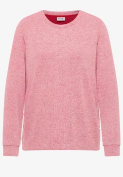 Melange Shirt mit Knöpfen