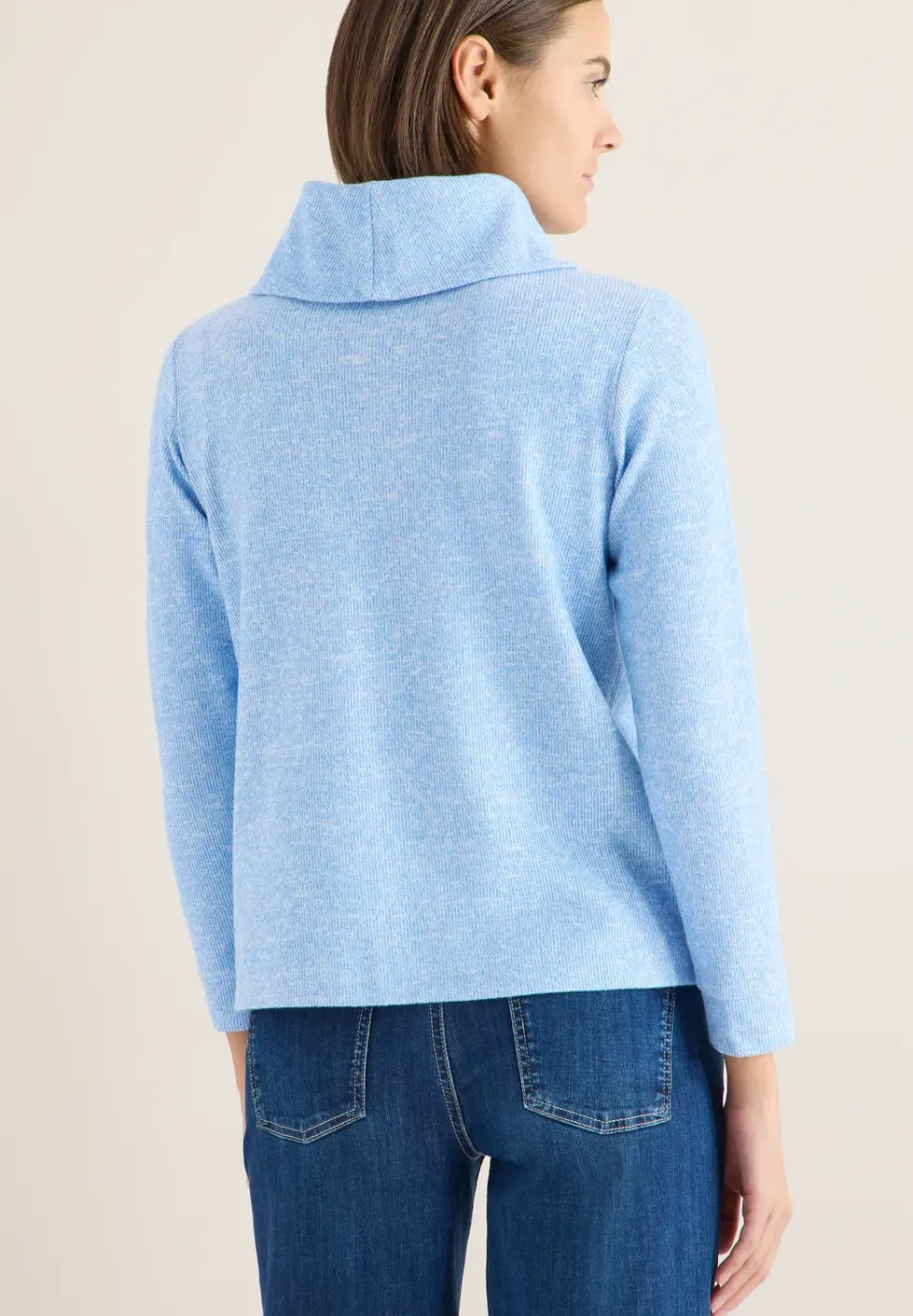 Melange Shirt mit Tape