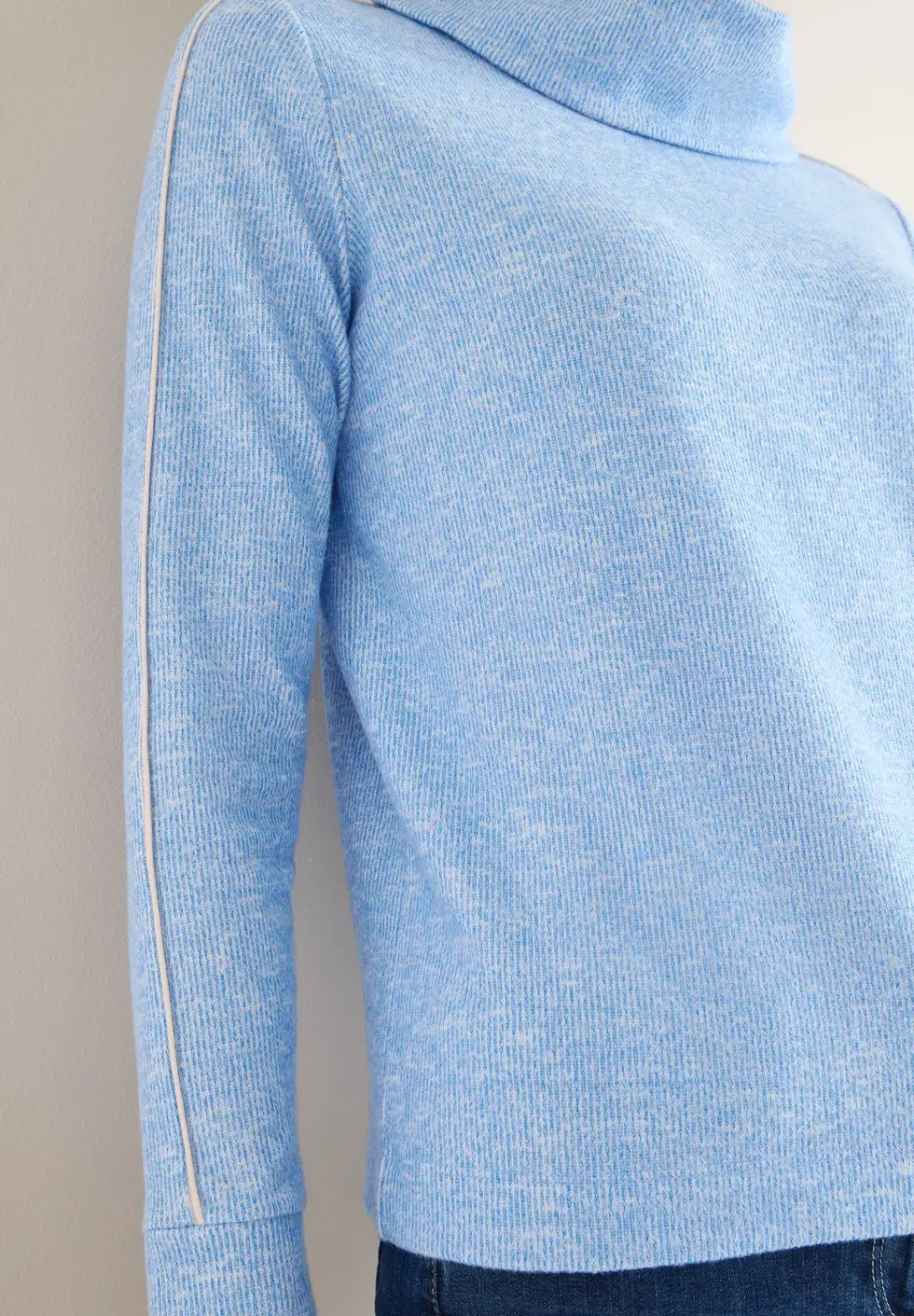 Melange Shirt mit Tape