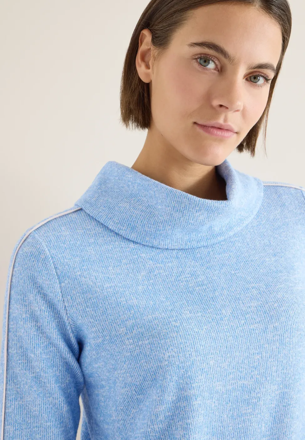 Melange Shirt mit Tape