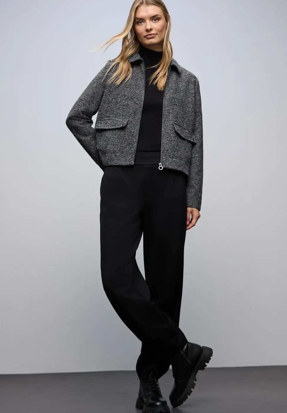 Melierte Jacke