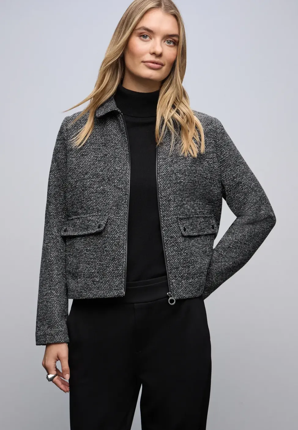 Melierte Jacke