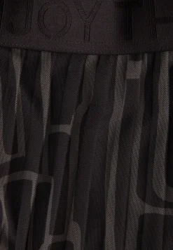 Mesh Plissée Rock mit Print