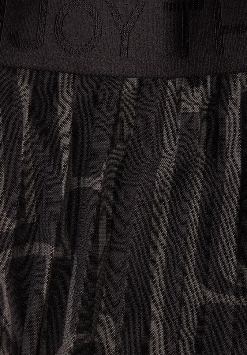 Mesh Plissée Rock mit Print