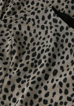 Mesh-Kleid mit Leo-Muster