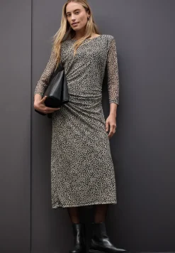 Mesh-Kleid mit Leo-Muster