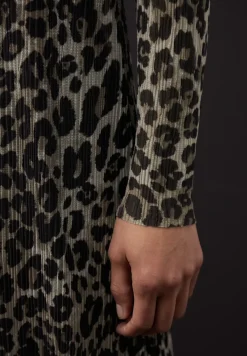 Mesh-Plissée Kleid