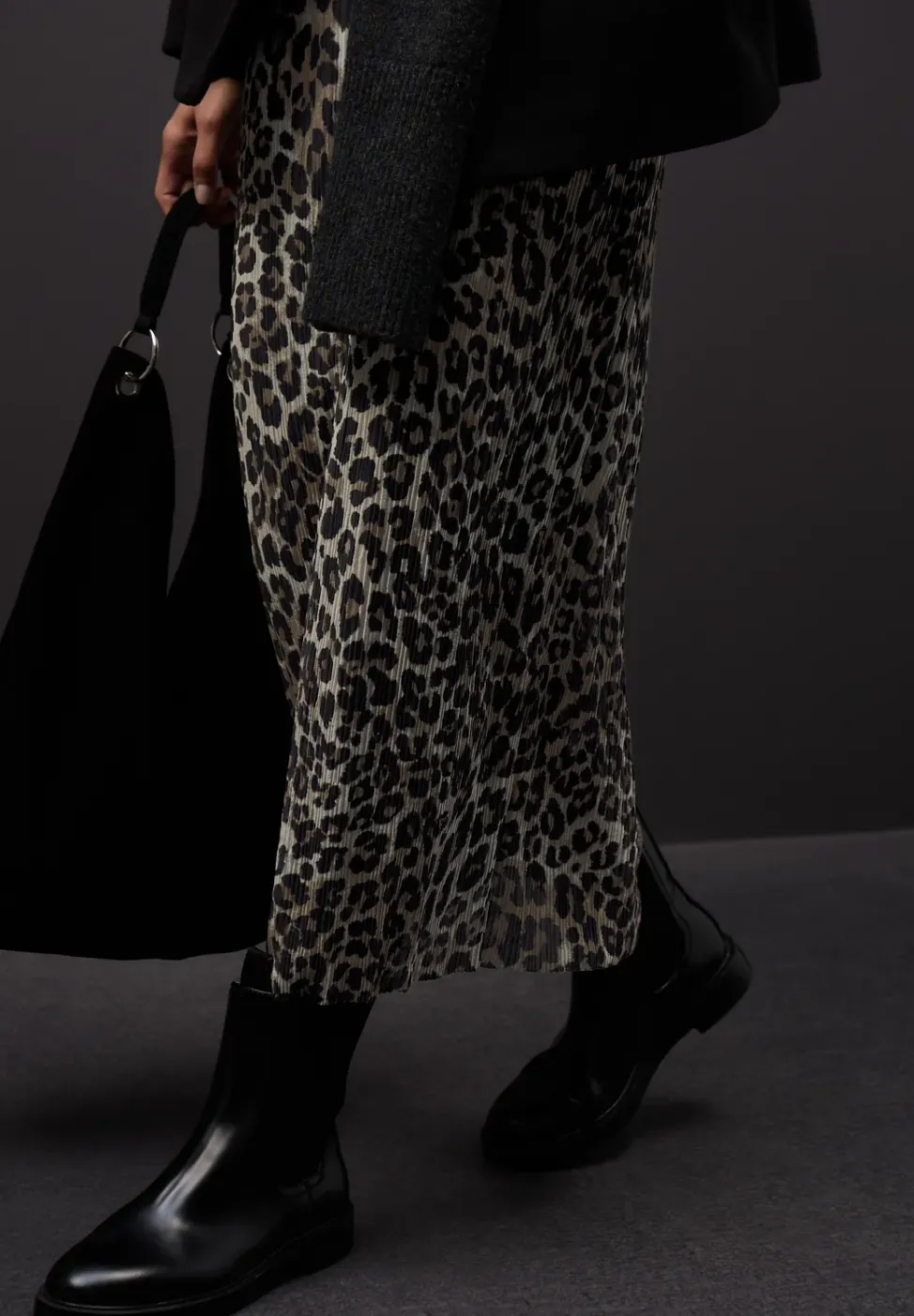 Mesh-Plissée Kleid