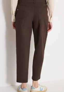 Mid Waist Barrel Leg Hose im Casual Fit