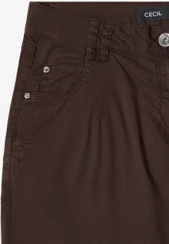 Mid Waist Barrel Leg Hose im Casual Fit