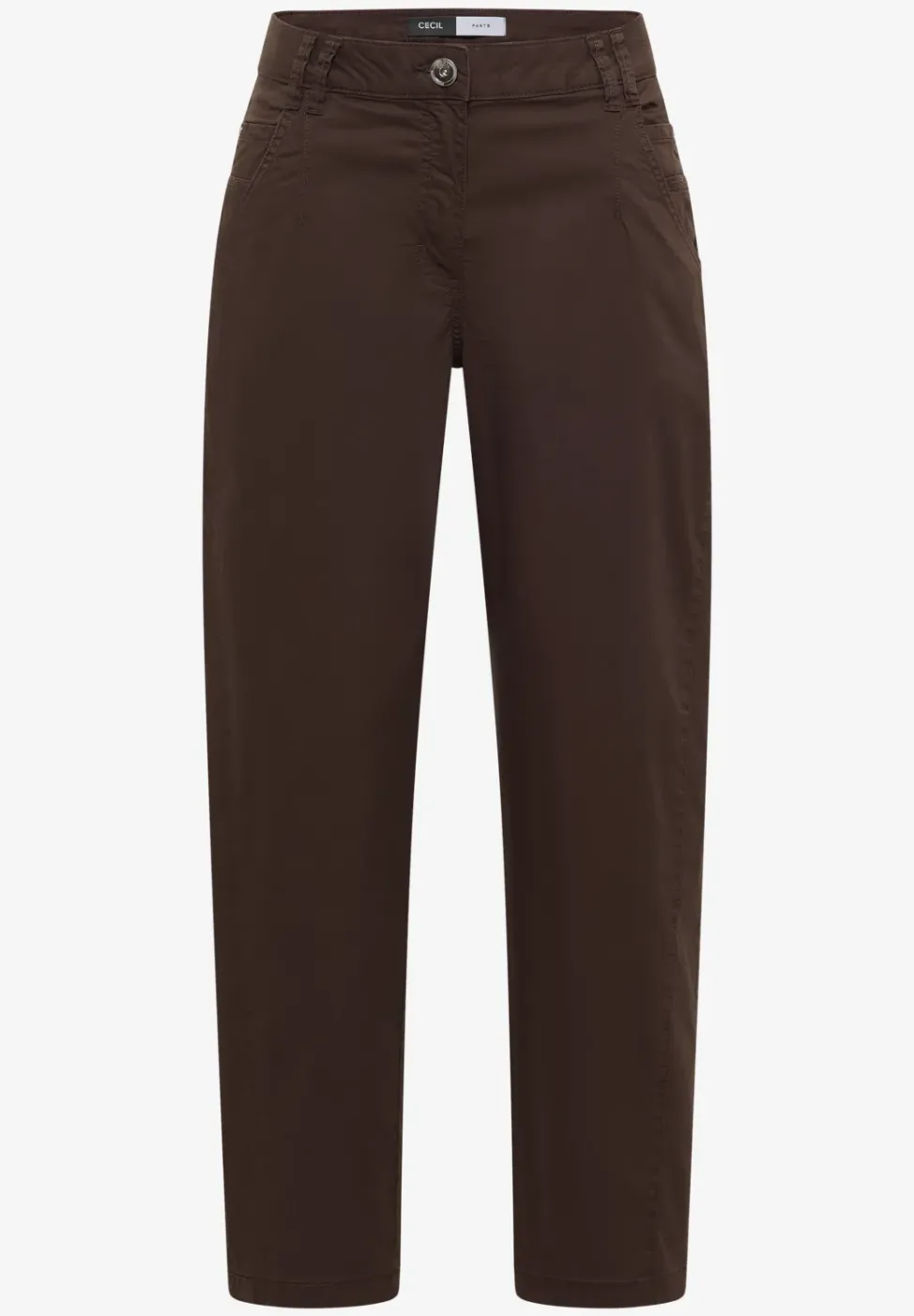 Mid Waist Barrel Leg Hose im Casual Fit