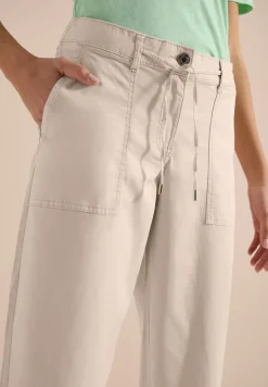Mid Waist Barrel Leg Hose im Casual Fit