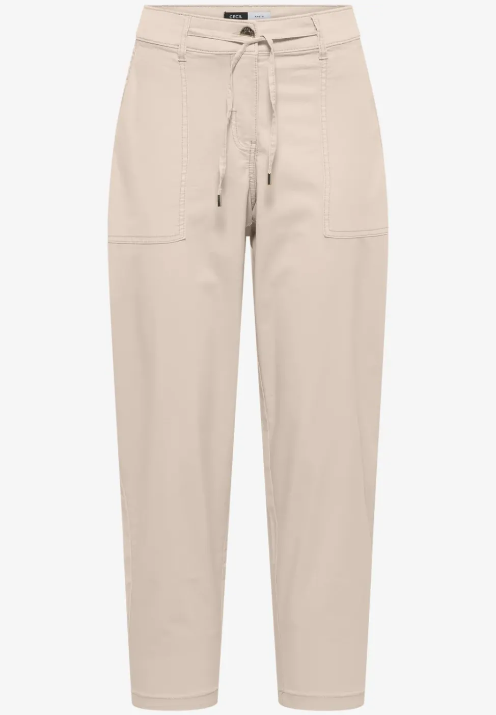 Mid Waist Barrel Leg Hose im Casual Fit