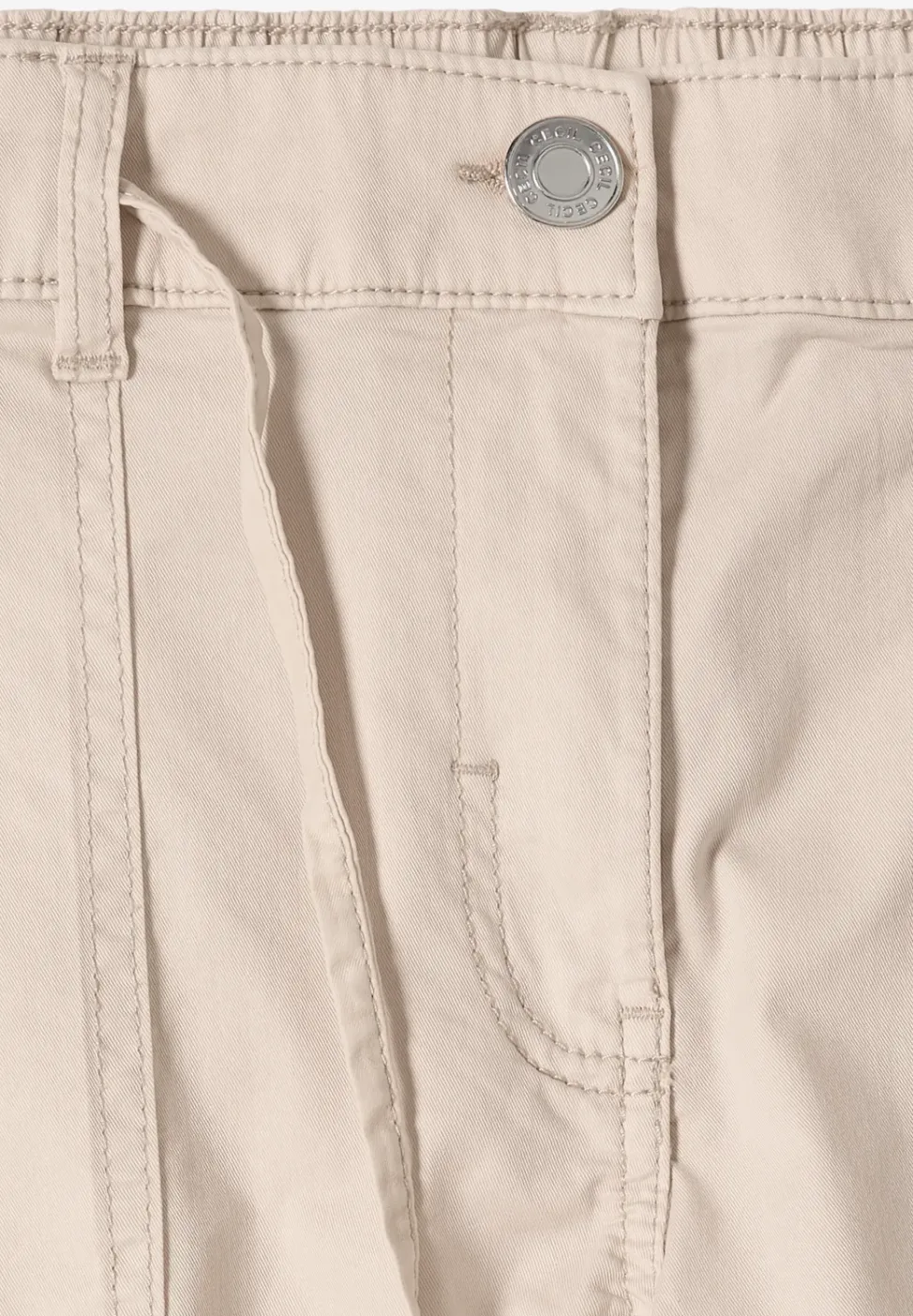 Mid Waist Barrel Leg Hose im Casual Fit