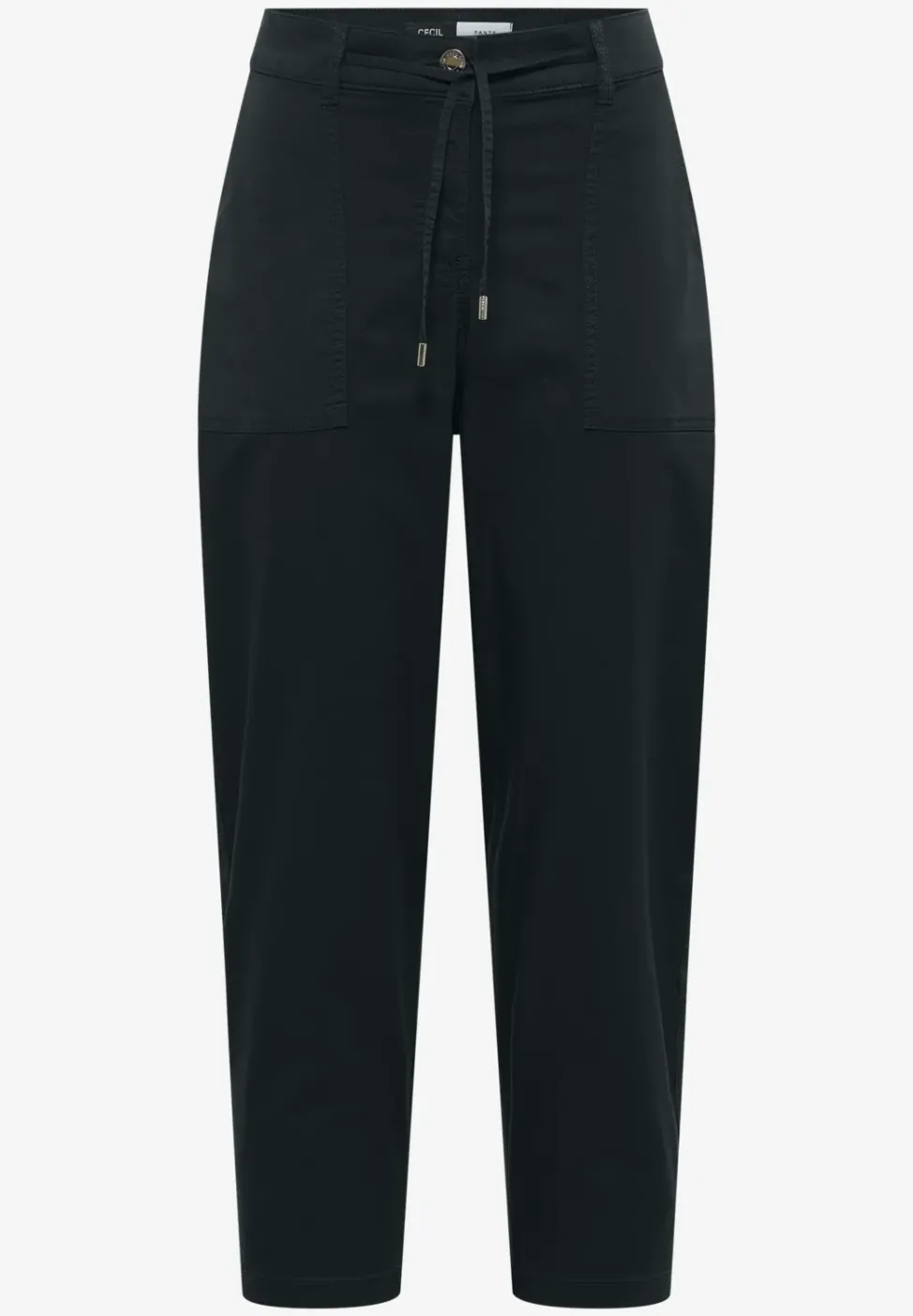 Mid Waist Barrel Leg Hose im Casual Fit