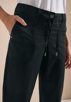 Mid Waist Barrel Leg Hose im Casual Fit