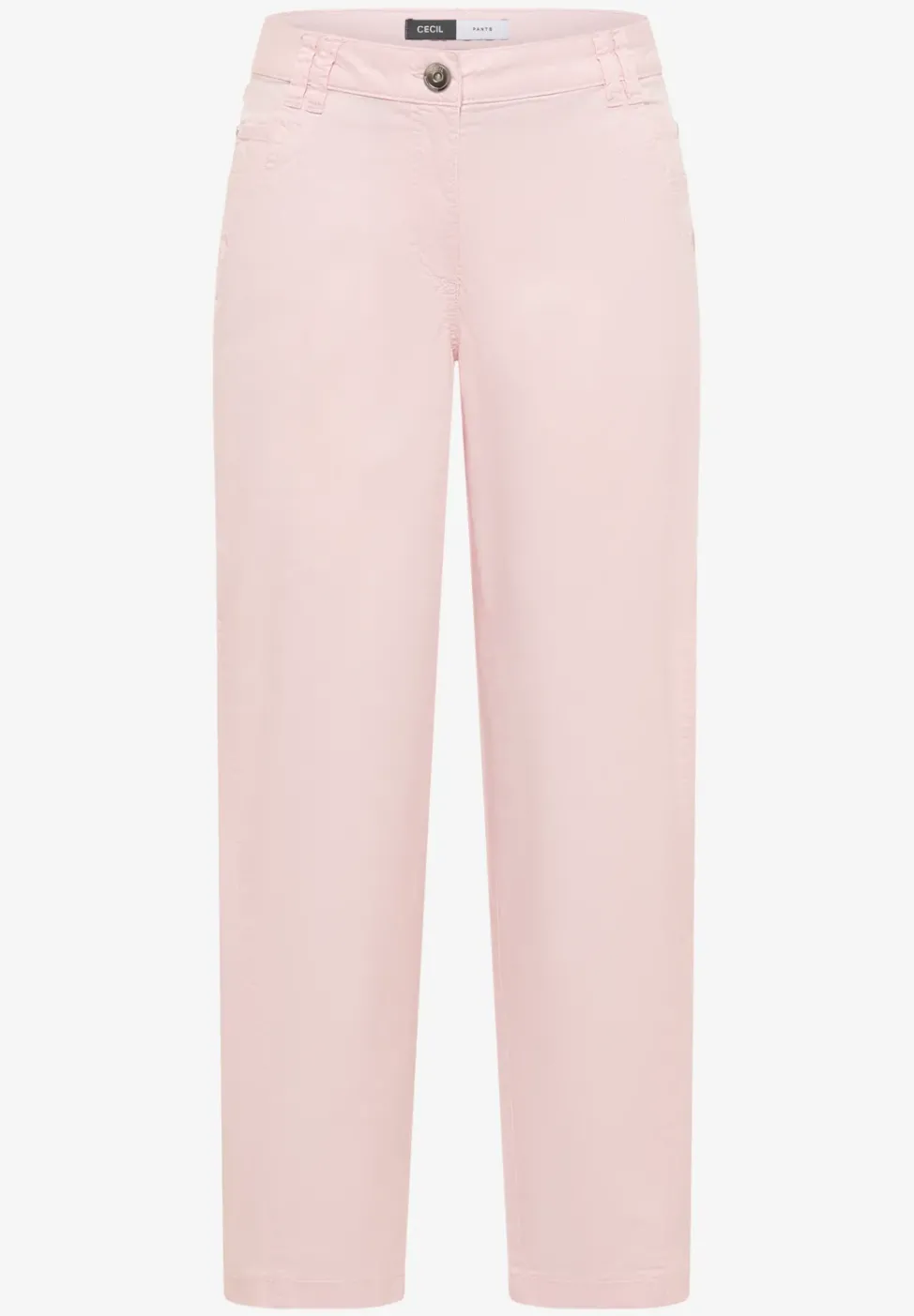 Mid Waist Barrel Leg Hose im Casual Fit