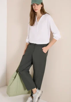 Mid Waist Barrel Leg Hose im Casual Fit