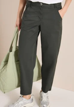 Mid Waist Barrel Leg Hose im Casual Fit