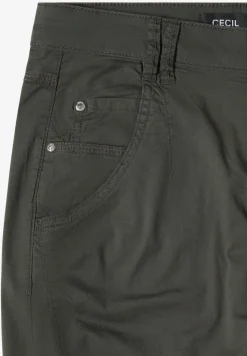 Mid Waist Barrel Leg Hose im Casual Fit