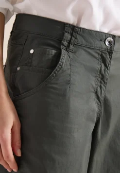 Mid Waist Barrel Leg Hose im Casual Fit