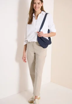 Mid Waist Barrel Leg Hose im Casual Fit