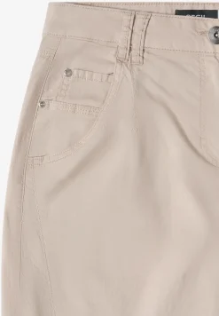 Mid Waist Barrel Leg Hose im Casual Fit