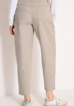 Mid Waist Barrel Leg Hose im Casual Fit