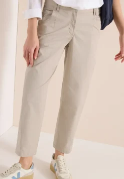 Mid Waist Barrel Leg Hose im Casual Fit