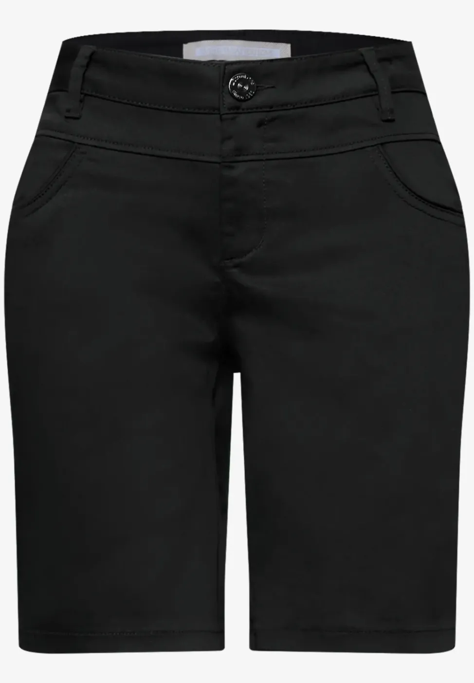 Mid Waist Bermuda in Satin-Optik