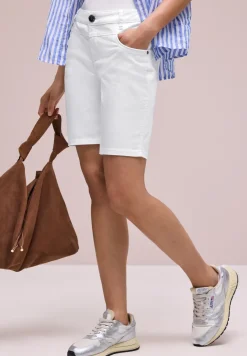 Mid Waist Bermuda in Satin-Optik