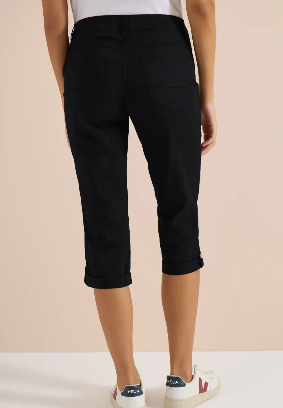 Mid Waist Casual Fit Hose mit Turn Up