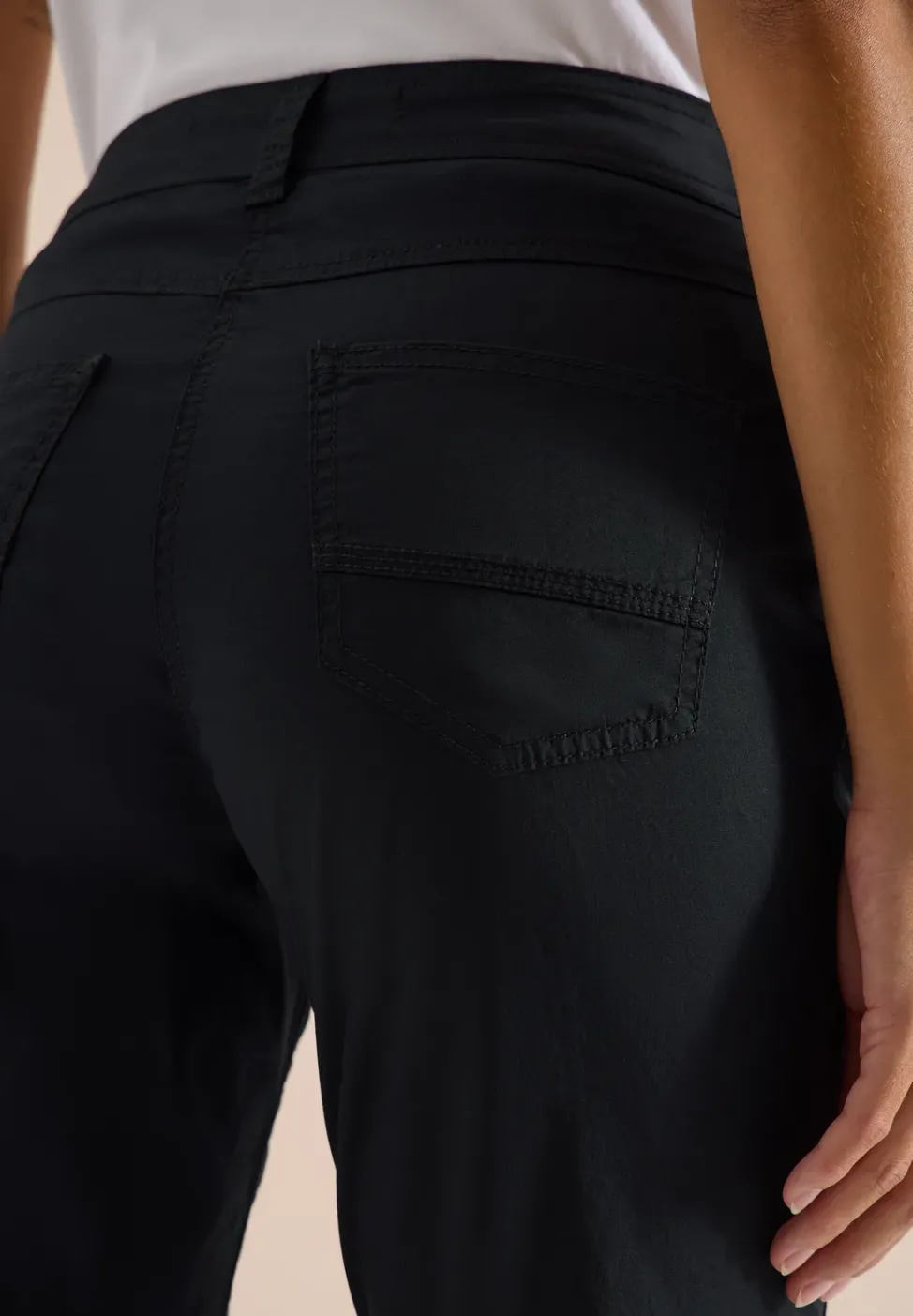 Mid Waist Casual Fit Hose mit Turn Up
