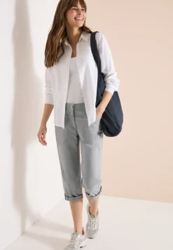Mid Waist Casual Fit Hose mit Turn Up