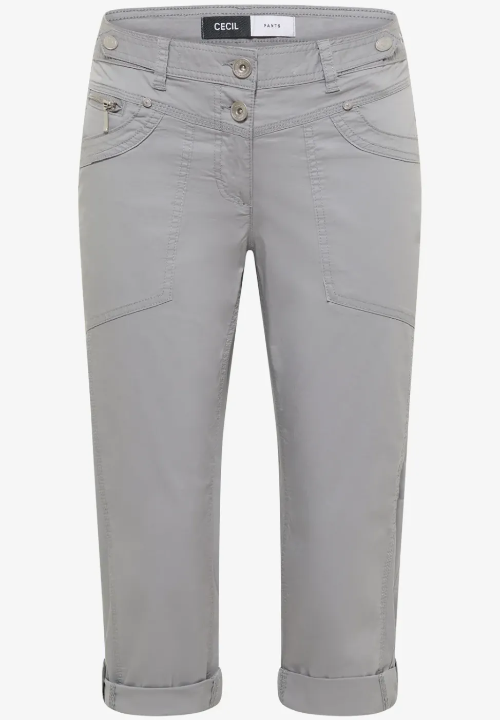 Mid Waist Casual Fit Hose mit Turn Up